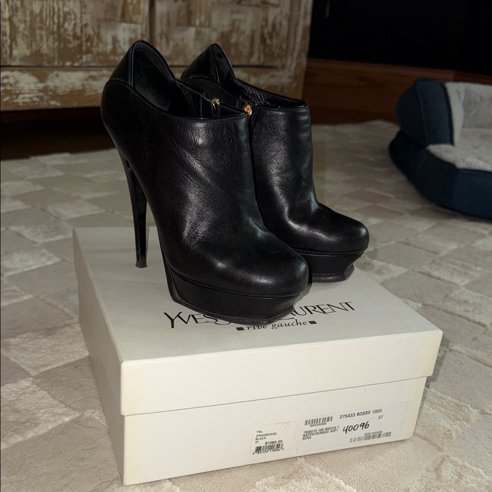 Saint Laurent Black Heeled Boots